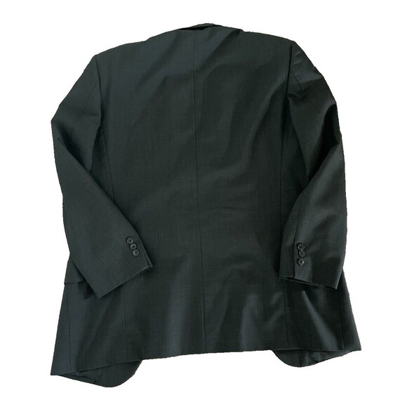 Vintage Foreman & Clark Men's Dark Gray Plaid Suit Jacket 44L with Pants 39L - Picture 2 of 16